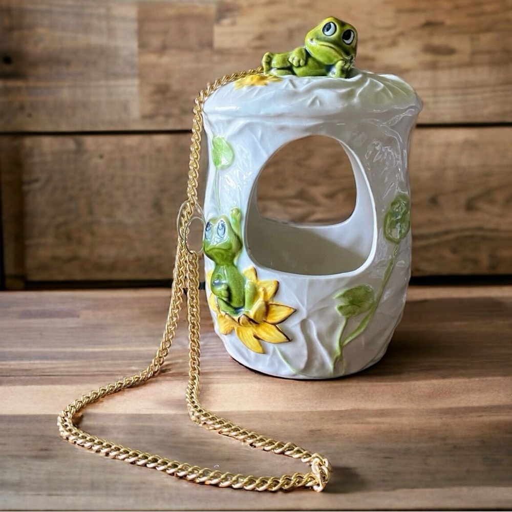 VINTAGE Neil the Frog Hanging Planter Kitschy Retro Sears Roebuck 1976 Japan VTG